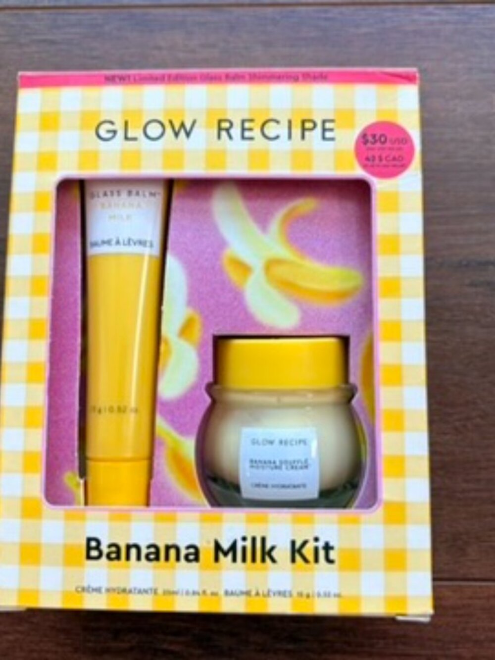 NEW! GLOW RECIPE Banana Moisturizing Cream & Lip Duo BNIB & SEALED